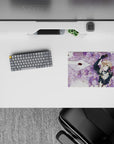 Romantic lavender and cream anime mouse pad 14x10 inches with wistful storybook vibe and smooth glide.