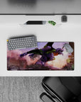 28x12 inches mouse pad with Evangelion Unit-01 design, featuring chaotic energy and raw power as Unit-01 charges through a bloodstained city.