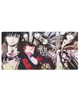 32x16 inches anime girl mouse pad with bold manga collage panels, dynamic hair, and crisp lettering.