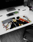 32x16 inches anime mouse pad featuring the calm ace in black jersey