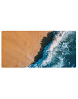 Beach-inspired 32x16 mouse pad featuring waves crashing on golden sand, creating a serene, refreshing atmosphere for your desk