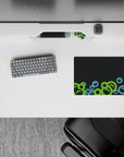 Small-sized 14x10 desk mat with abstract design adds bold, playful energy to any desk or workspace
