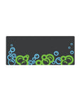 Streamlined Bubble Pop Desk Mat 28x12 featuring floating bubbles for bold workspace energy