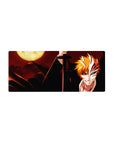 Streamlined Hollow Ichigo Crimson Moon Mouse Pad 28x12 featuring glowing eyes for bold workspace energy