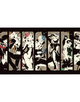 Persona 5 desk mat 40x20 inches featuring Joker, Panther, and the Phantom Thieves in vibrant noir style.