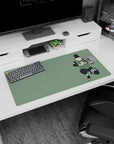 Shikamaru Nara mid-hand sign on a 32x16 inches anime mouse pad, calm expression, sharp lines.