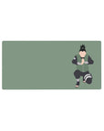 Minimalist anime mouse pad 32x16 inches with clean black line art and crisp geometric shapes.