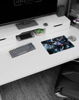 14x10 inches classic anime mouse pad featuring Strike Gundam blasting beams through a starfield battlefield.