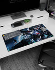 32x16 inches Gundam SEED mouse pad showing Strike Gundam blasting through a starry battlefield.