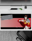 32x16 inches mouse pad with Faye Valentine, balancing retro grid patterns and modern colors for a bold, stylish look.