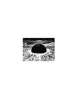 Classic anime mouse pad 14x10 inches with panoramic ruined city, black sun, and swirling sky vortex.
