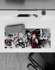 Compact 28x12 mouse pad highlights manga panels and crimson tones for immersive Akame ga Kill! vibes
