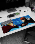 Naruto vs Pain anime desk pad 36x16 inches, vibrant reds, blacks, and blues, captures epic 1v1 clash, perfect for fans.