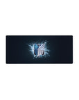 Mouse pad featuring the Wings of Freedom, 28x12 inches, with electrified blue glow and carbon-fiber design for AOT strength.