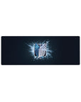 Compact 32x12 inches mouse pad with the Wings of Freedom in blue glow and carbon-fiber design for strength and resilience.