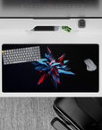 32x16 inches mouse pad with Cyber Shard design, featuring dynamic metallic blue and crimson red shards for a high-energy, tech-inspired look.