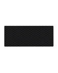 Mouse pad featuring black-on-black wave pattern, 28x12 inches, with subtle arcs for a minimalist, sophisticated, and luxurious workspace vibe.
