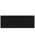 Compact 32x12 inches mouse pad with black-on-black wave pattern, blending subtle wave-like arcs for a minimalist, sophisticated desk aesthetic.