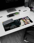 Highschool of the Dead mouse pad 32x12 inches featuring Saeko Busujima staring forward, calm and dangerous.