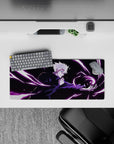 Compact yet detailed 28x12 inch mouse pad showcasing Gojo's overwhelming force for anime-inspired desks