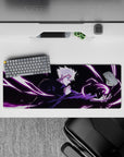 Compact 32x12 inch mouse pad highlighting Gojo's limitless strength and stylish energy for fans