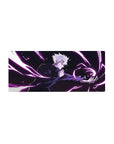 28x12 inch mouse pad featuring Satoru Gojo commanding limitless powers with purple and black details