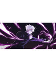 36x16 inch desk pad highlighting Satoru Gojo's limitless powers with bold purple and black art for impact