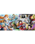Desk pad featuring Luffy, Zoro, Nami, and the Straw Hat Pirates, 36x16 inches, in Wano attire, capturing the dynamic energy of the Wano Arc.