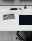 Small-sized 14x10 desk mat with topographic design adds sleek, modern energy to any desk or workspace