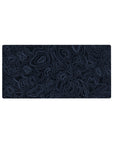 Blue Topographic Contour desk mat 32x16 featuring sleek contours for gaming or workspace energy with tranquil flair