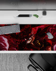 36x16 inches mouse pad with Asta's Devil Union Mode design, blending crimson flames, a burning red eye, and demonic aura for unstoppable power.