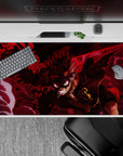 40x20 inches mouse pad with Asta's Devil Union Mode design, showcasing a crimson inferno, burning red eye, and demonic aura for unstoppable power.