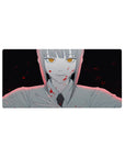Makima’s Dominion Mouse Pad 32x16 featuring crimson accents for gaming or workspace energy with anime edge