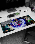 36x16 inches desk pad showing Suzaku Kururugi vs Lelouch Lamperouge before a glowing mecha.