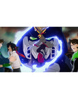 Code Geass anime desk pad 40x20 inches with Suzaku, Lelouch, and towering mecha battle artwork.