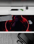 Sleek 36x16 inch desk pad featuring Sukuna's raw power and dark aura for anime enthusiasts