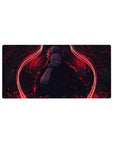 32x16 inch mouse pad featuring Sukuna, the King of Curses, with radiant red and black cursed energy