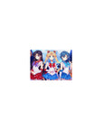 Classic anime girl mouse pad 14x10 inches with five sailor guardians under a glowing moon and stars.