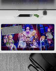 Anime mouse pad 32x16 inches featuring Kirito, Asuna, Alice, and Sinon from Sword Art Online: Alicization in vibrant colors.