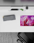 Small-sized 14x10 mouse pad with Zero Two theme adds bold, vibrant energy to any desk or workspace