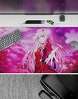 Striking 40x20 mouse pad showcases Zero Two’s charm with a blend of warmth and adventure for an immersive workspace vibe