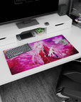 Adventurous elegance design on 32x16 mouse pad brings Zero Two Elegance's radiant aesthetic to life vividly