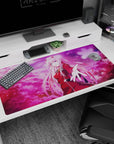 Darling in the Franxx-inspired design on 40x20 mouse pad perfect for adding elegance and character flair to your setup or decor