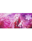 Zero Two Elegance Mouse Pad 36x16 with vibrant theme for immersive focus and fan inspiration