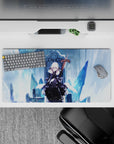 32x16 inches mouse pad with Saber Alter from Fate/stay night, showcasing her cold grace and dark power in an icy, stunning design.