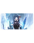 Mouse pad featuring Saber Alter from Fate/stay night, 32x16 inches, with her sitting on a frozen throne, radiating dark power.