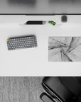 14x10 inches mouse pad with sophisticated grayscale minimalism and refined artistic lines, enhancing modern workspaces.