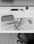 32x12 inches mouse pad with abstract grayscale elegance and refined overlapping lines, adding a sophisticated touch to any workspace.