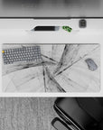32x16 inches mouse pad with abstract grayscale design, combining sophisticated minimalism and refined style for contemporary desks.