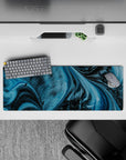 32x12 inches mouse pad with cosmic wave patterns and pixelated dinosaurs, adding charm and visual interest to your workspace.